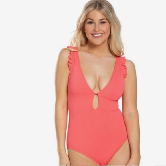 NEW Kate Spade Swimsuit One Piece with Ruffles - Picture 2 of 6